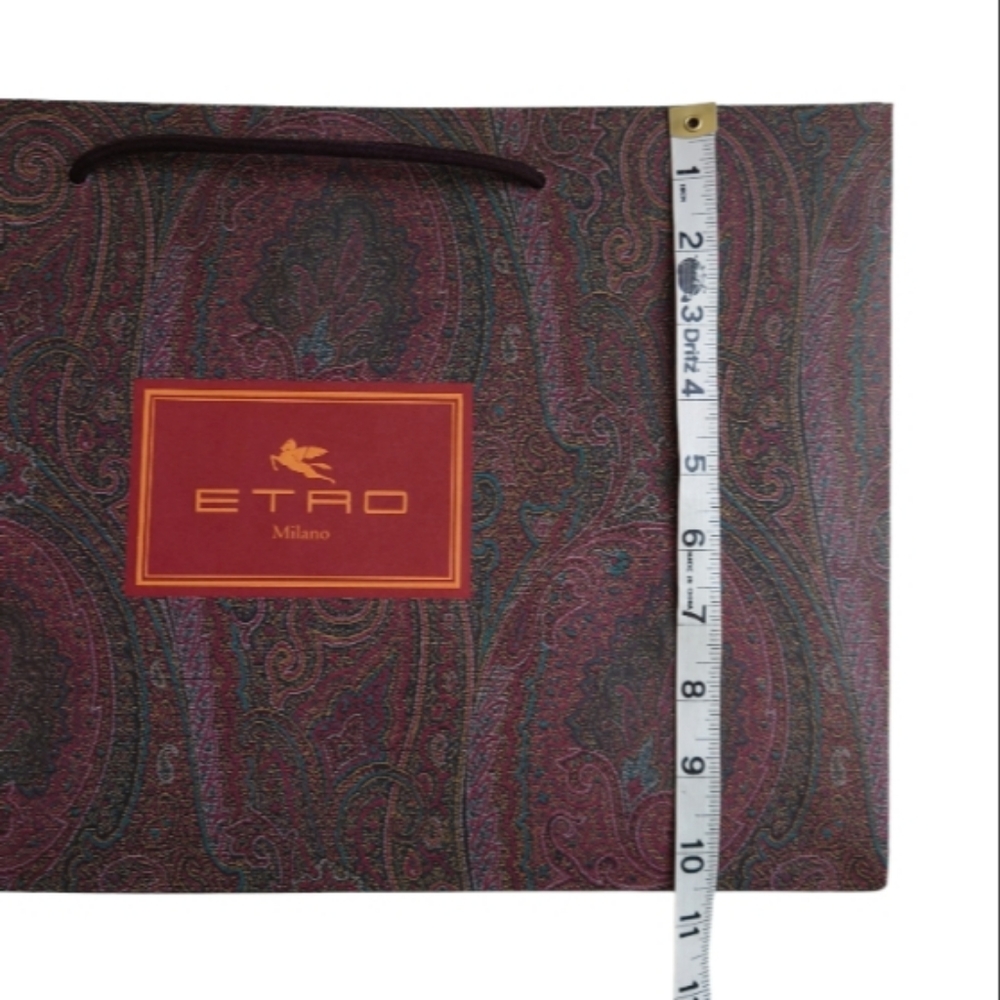 ETRO paisley paper scarf square box shopping gift bag bundle - Picture 9 of 11